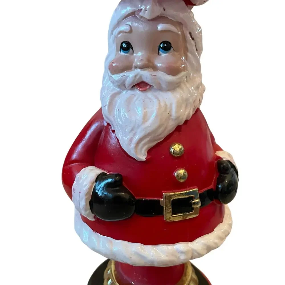 Martha Stewart Christmas Candle Holders 8.5in Santa & Snowman Holiday Decor New